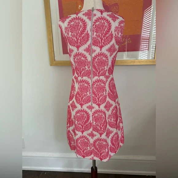 DIANE VON FURSTENBERG Carpreena Floral Stamp Mini A Line Dress Size 4 - Picture 2 of 6